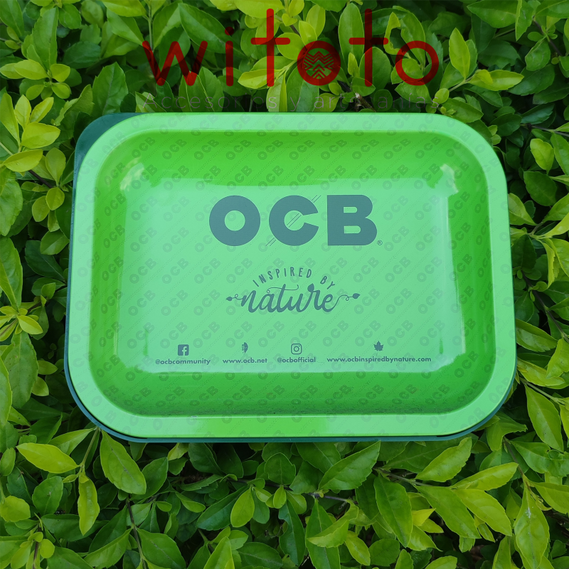 BANDEJA METALICA OCB CON TAPA 18.5 X 14CM MOTIVO 14